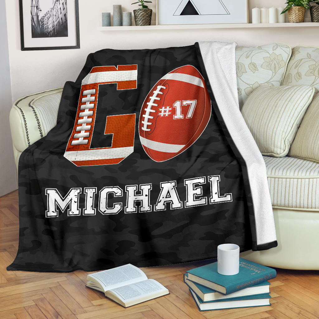 Ohaprints-Fleece-Sherpa-Blanket-American-Football-Gift-For-Son-Boy-Men-Custom-Personalized-Name-Number-Soft-Throw-Blanket-1395-Fleece Blanket