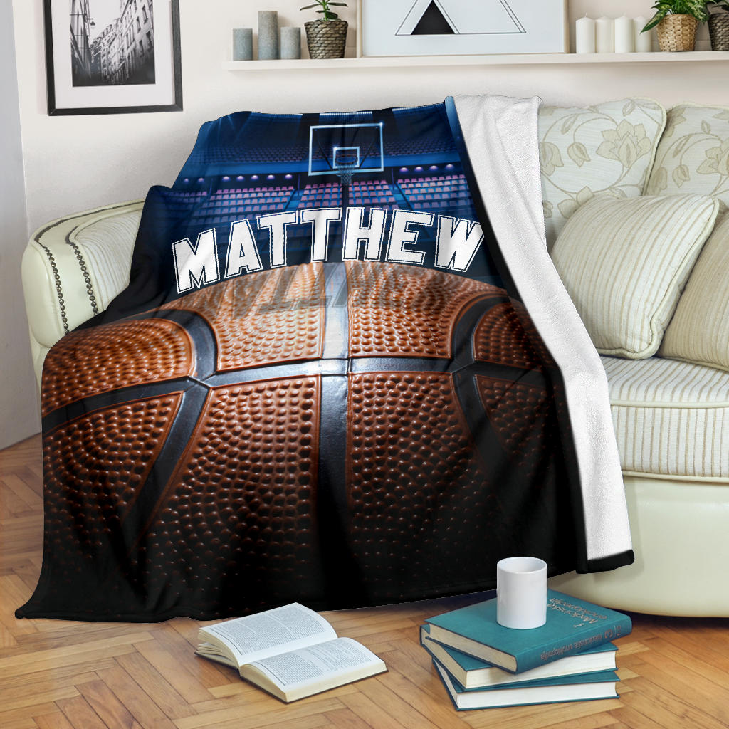 Ohaprints-Fleece-Sherpa-Blanket-Basketball-Gift-For-Son-Boy-Men-Custom-Personalized-Name-Soft-Throw-Blanket-1689-Fleece Blanket