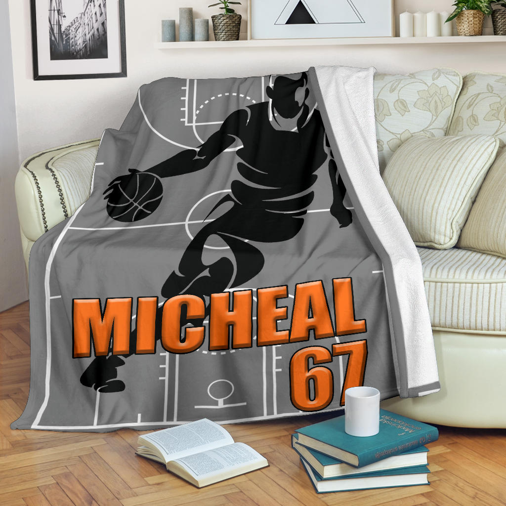 Ohaprints-Fleece-Sherpa-Blanket-Basketball-Gift-For-Son-Boy-Men-Custom-Personalized-Name-Number-Soft-Throw-Blanket-1687-Fleece Blanket