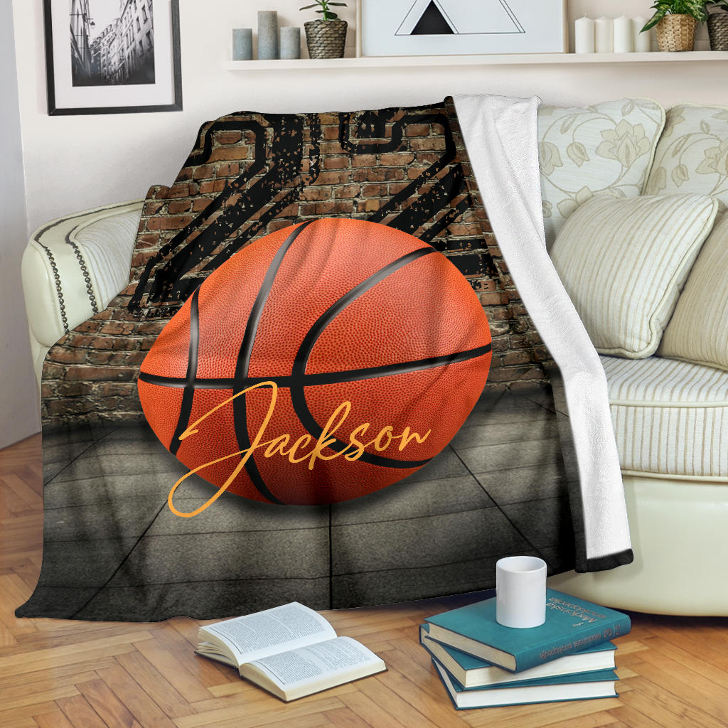 Ohaprints-Fleece-Sherpa-Blanket-Basketball-Gift-For-Son-Boy-Men-Custom-Personalized-Name-Soft-Throw-Blanket-1731-Sherpa Blanket