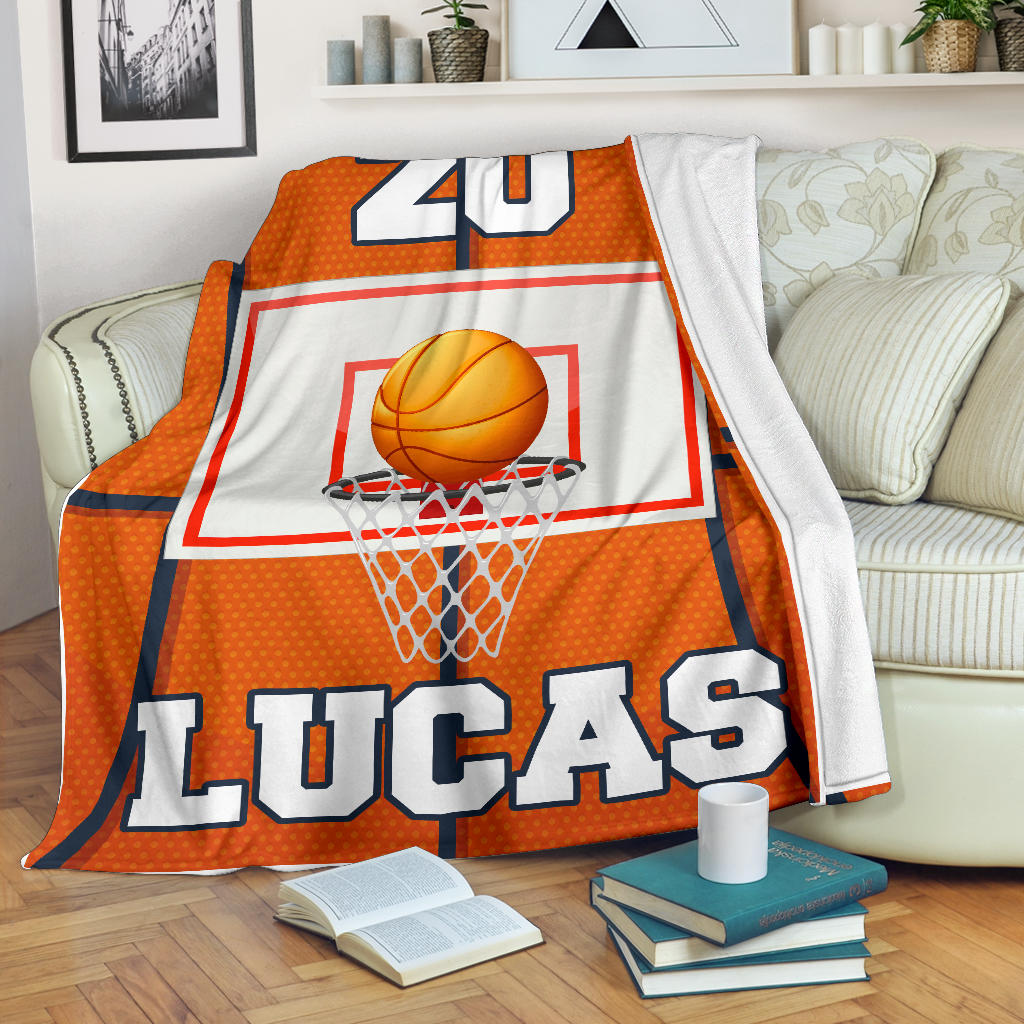 Ohaprints-Fleece-Sherpa-Blanket-Basketball-Gift-For-Son-Boy-Men-Custom-Personalized-Name-Number-Soft-Throw-Blanket-1635-Fleece Blanket