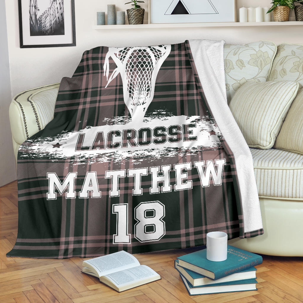 Ohaprints-Fleece-Sherpa-Blanket-Lacrosse-Checkered-Background-Perfect-Gift-Custom-Personalized-Name-Number-Soft-Throw-Blanket-1698-Sherpa Blanket