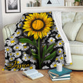 Ohaprints-Fleece-Sherpa-Blanket-Sunflower-Bowling-With-White-Daisy-Bowling-Lover-Gift-Custom-Personalized-Name-Soft-Throw-Blanket-1755-Fleece Blanket