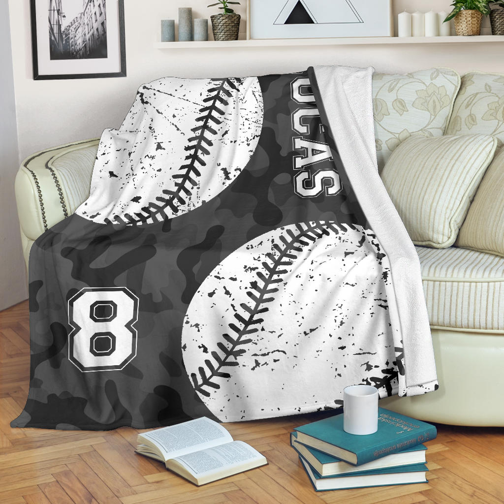 Ohaprints-Fleece-Sherpa-Blanket-Baseball-Gift-For-Son-Boy-Custom-Personalized-Name-Number-Soft-Throw-Blanket-1512-Fleece Blanket