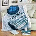 Ohaprints-Fleece-Sherpa-Blanket-Blue-Ice-Hockey-Blanket-For-Teen-Hockey-Lover-Soft-Throw-Blanket-1682-Fleece Blanket