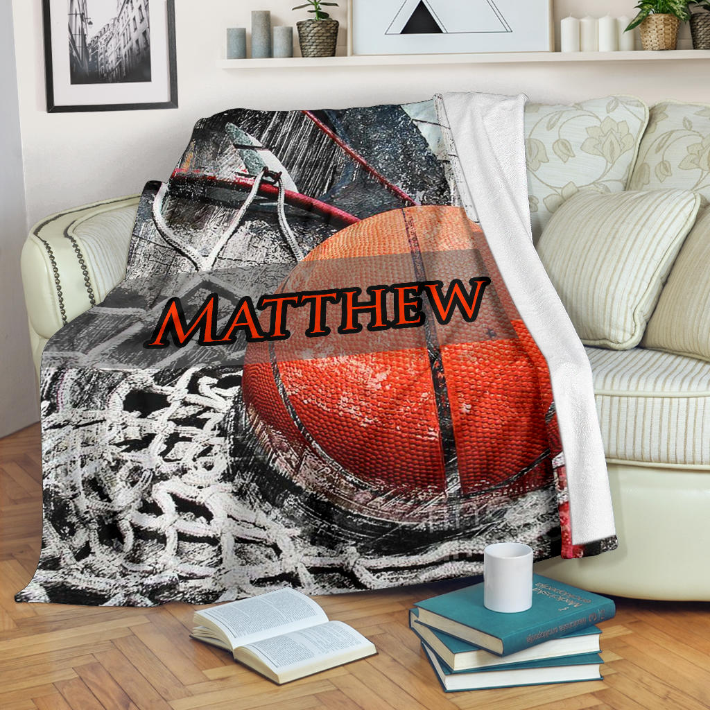 Ohaprints-Fleece-Sherpa-Blanket-Basketball-Gift-For-Son-Boy-Men-Custom-Personalized-Name-Soft-Throw-Blanket-1629-Fleece Blanket