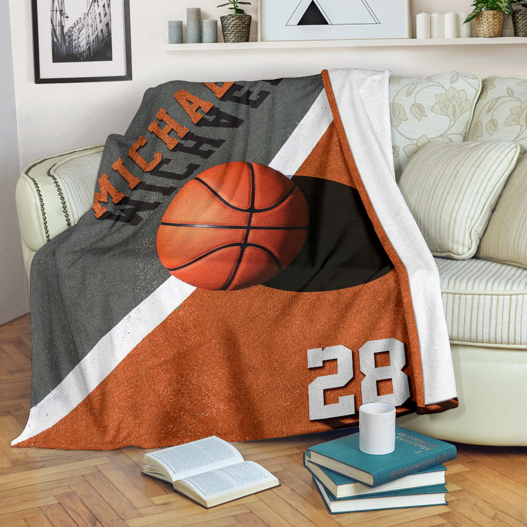 Ohaprints-Fleece-Sherpa-Blanket-Basketball-Gift-For-Son-Boy-Men-Custom-Personalized-Name-Number-Soft-Throw-Blanket-1585-Fleece Blanket