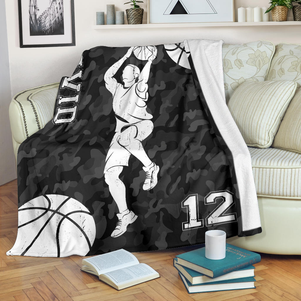 Ohaprints-Fleece-Sherpa-Blanket-Basketball-Gift-For-Son-Boy-Men-Custom-Personalized-Name-Number-Soft-Throw-Blanket-1754-Fleece Blanket