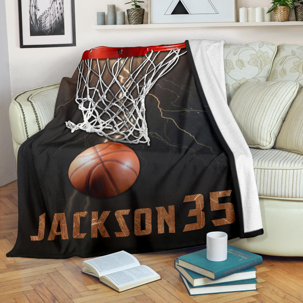 Ohaprints-Fleece-Sherpa-Blanket-Basketball-Gift-For-Son-Boy-Men-Custom-Personalized-Name-Number-Soft-Throw-Blanket-1637-Fleece Blanket