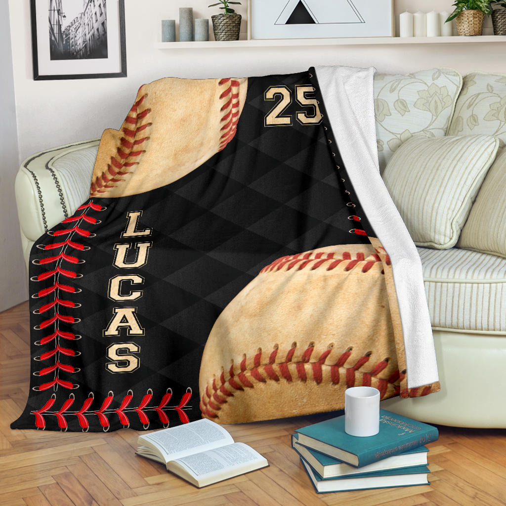 Ohaprints-Fleece-Sherpa-Blanket-Baseball-Gift-For-Son-Boy-Custom-Personalized-Name-Number-Soft-Throw-Blanket-1462-Fleece Blanket