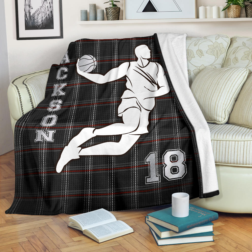 Ohaprints-Fleece-Sherpa-Blanket-Basketball-Gift-For-Son-Boy-Men-Custom-Personalized-Name-Number-Soft-Throw-Blanket-1727-Fleece Blanket