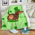 Ohaprints-Fleece-Sherpa-Blanket-Dachshund-Kiss-Me-I-Am-Irish-Funny-Gift-For-Patrick-Day-Soft-Throw-Blanket-1575-Sherpa Blanket