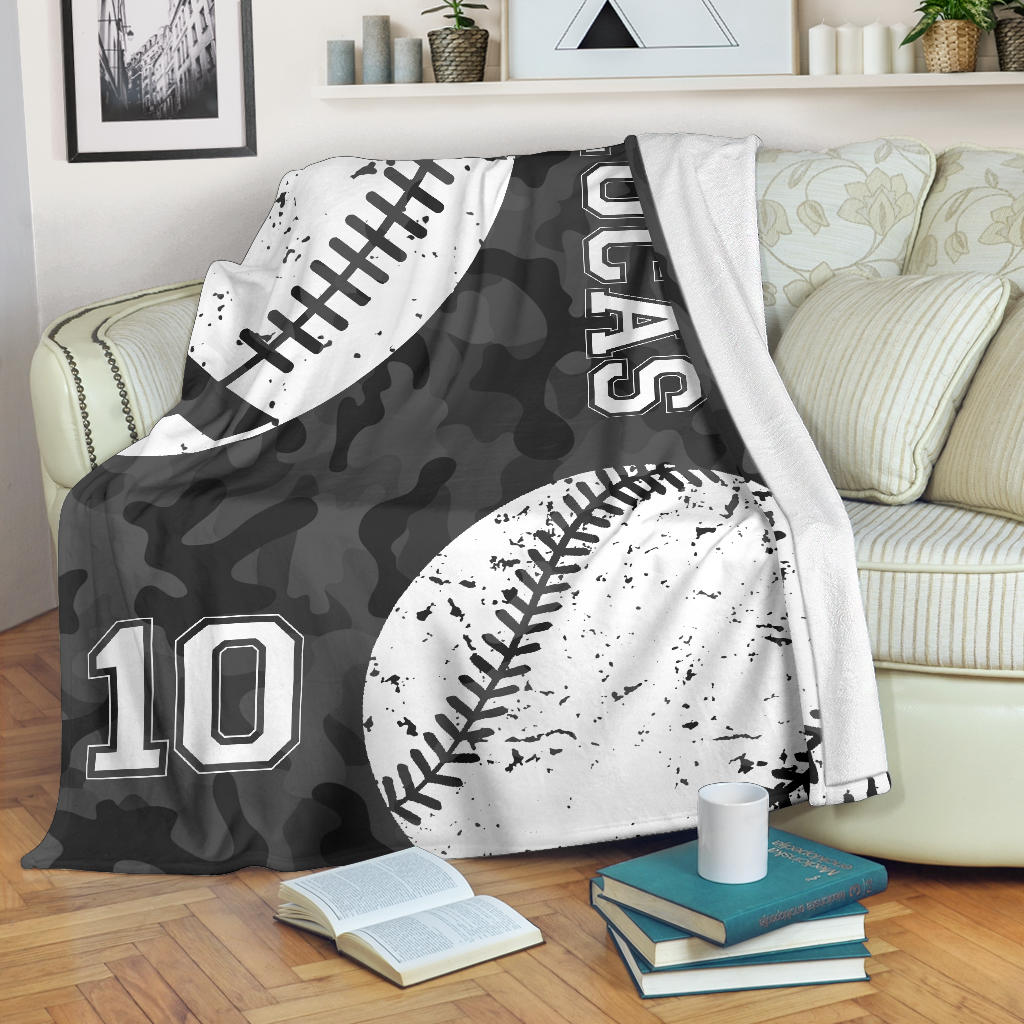 Ohaprints-Fleece-Sherpa-Blanket-Baseball-Gift-For-Son-Boy-Custom-Personalized-Name-Number-Soft-Throw-Blanket-1212-Fleece Blanket