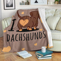 Ohaprints-Fleece-Sherpa-Blanket-Dachshund-I-Love-Pet-Gift-For-Dog-Lovers-Soft-Throw-Blanket-1807-Sherpa Blanket