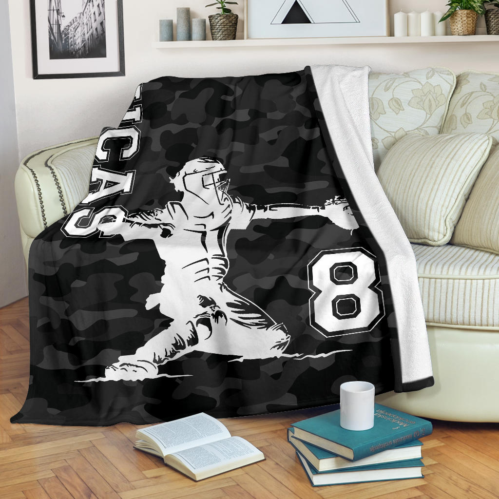 Ohaprints-Fleece-Sherpa-Blanket-Baseball-Gift-For-Son-Boy-Custom-Personalized-Name-Number-Soft-Throw-Blanket-1508-Fleece Blanket