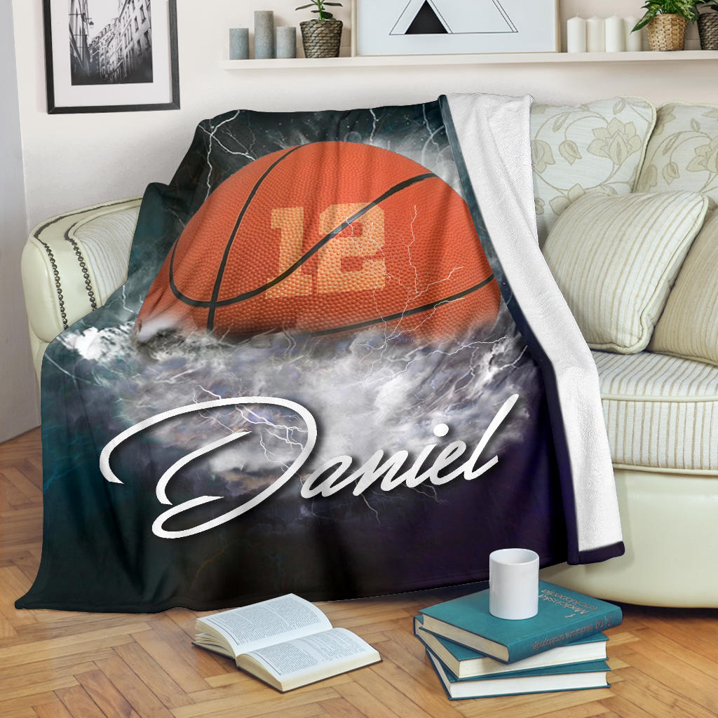 Ohaprints-Fleece-Sherpa-Blanket-Basketball-Gift-For-Son-Boy-Men-Custom-Personalized-Name-Soft-Throw-Blanket-1716-Fleece Blanket