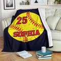 Ohaprints-Fleece-Sherpa-Blanket-Softball-Gift-For-Daughter-Girl-Custom-Personalized-Name-Number-Soft-Throw-Blanket-1870-Fleece Blanket