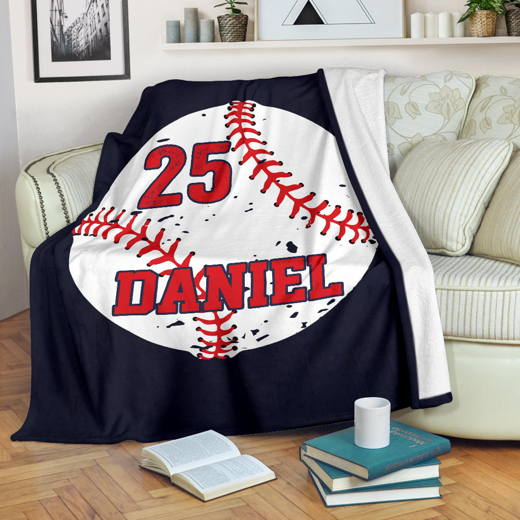 Ohaprints-Fleece-Sherpa-Blanket-Baseball-Gift-For-Son-Boy-Custom-Personalized-Name-Number-Soft-Throw-Blanket-1504-Fleece Blanket