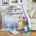 Ohaprints-Fleece-Sherpa-Blanket-Life-Is-Better-Golden-Retriever-Gift-For-Dog-Lovers-Soft-Throw-Blanket-1753-Fleece Blanket