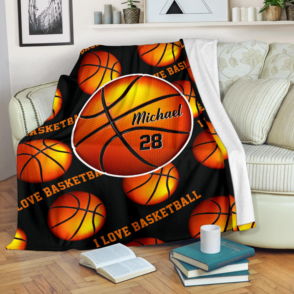 Ohaprints-Fleece-Sherpa-Blanket-Basketball-Gift-For-Son-Boy-Men-Custom-Personalized-Name-Number-Soft-Throw-Blanket-1722-Fleece Blanket