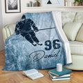 Ohaprints-Fleece-Sherpa-Blanket-Ice-Hockey-Blue-Blanket-Black-Hockey-Player-Custom-Personalized-Name-Number-Soft-Throw-Blanket-1720-Fleece Blanket