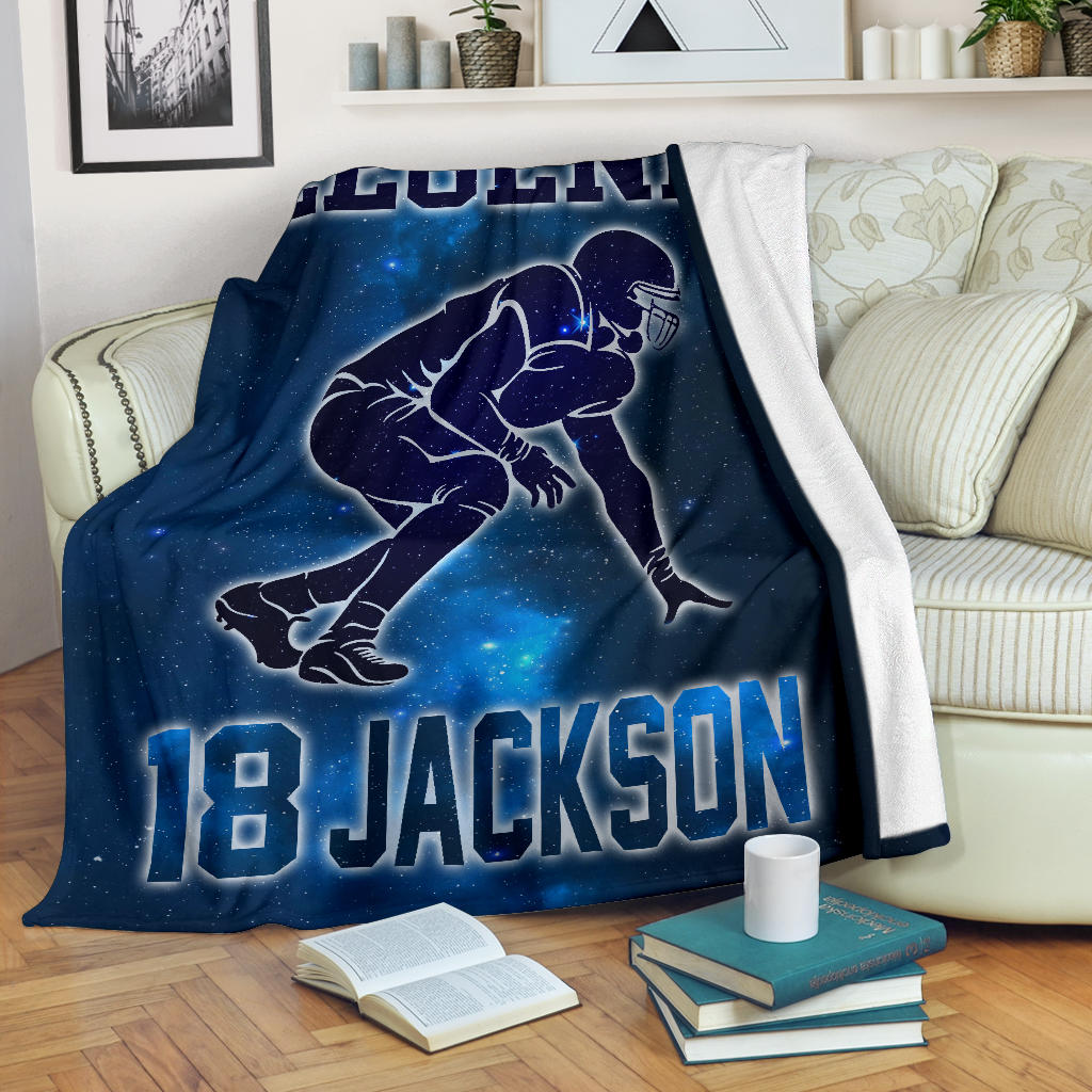 Ohaprints-Fleece-Sherpa-Blanket-American-Football-Gift-For-Son-Boy-Men-Custom-Personalized-Name-Number-Soft-Throw-Blanket-1386-Sherpa Blanket