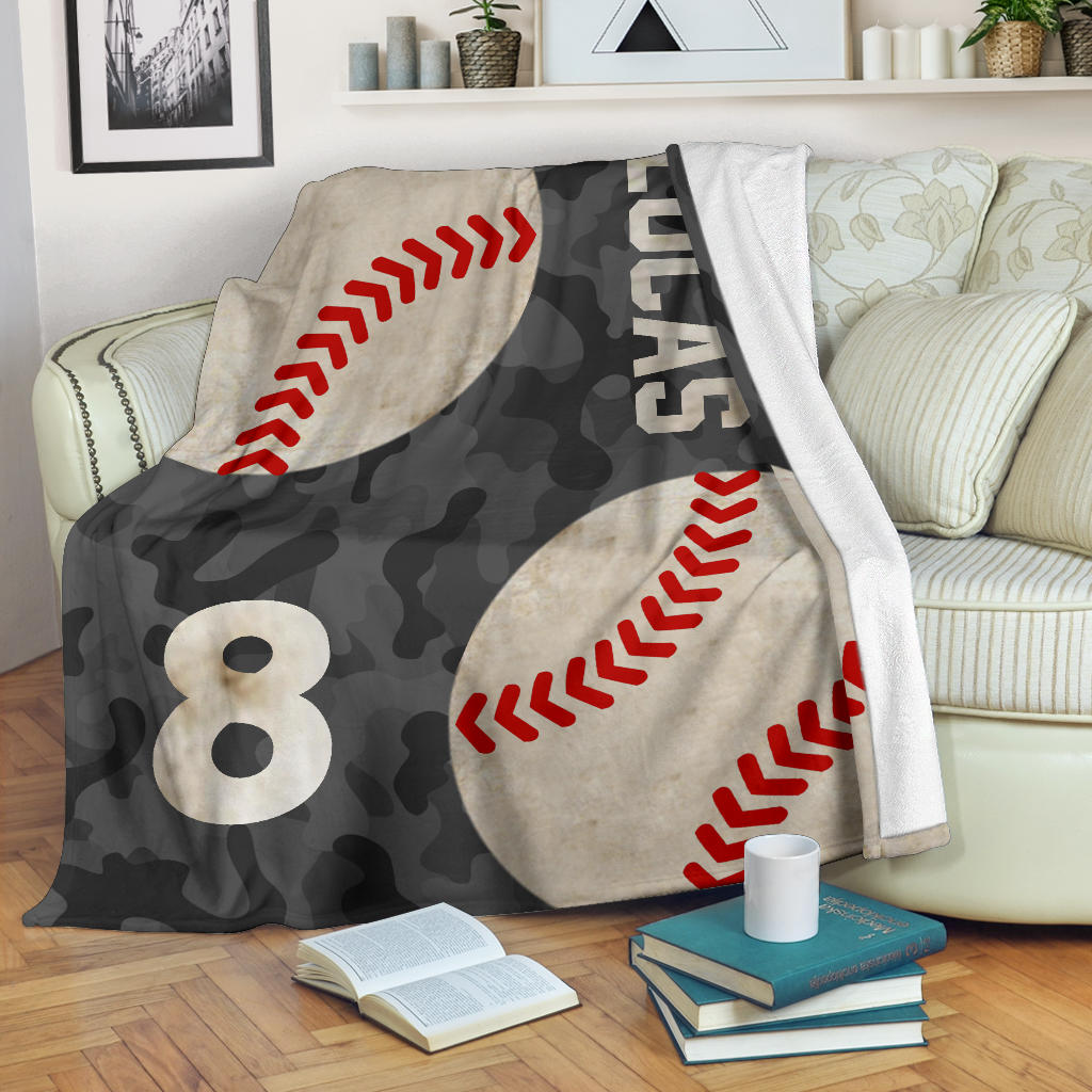 Ohaprints-Fleece-Sherpa-Blanket-Baseball-Gift-For-Son-Boy-Custom-Personalized-Name-Number-Soft-Throw-Blanket-1506-Fleece Blanket