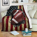 Ohaprints-Fleece-Sherpa-Blanket-American-Football-Gift-For-Son-Boy-Men-Soft-Throw-Blanket-1244-Fleece Blanket