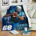 Ohaprints-Fleece-Sherpa-Blanket-American-Football-Gift-For-Son-Boy-Men-Custom-Personalized-Name-Number-Soft-Throw-Blanket-1319-Fleece Blanket