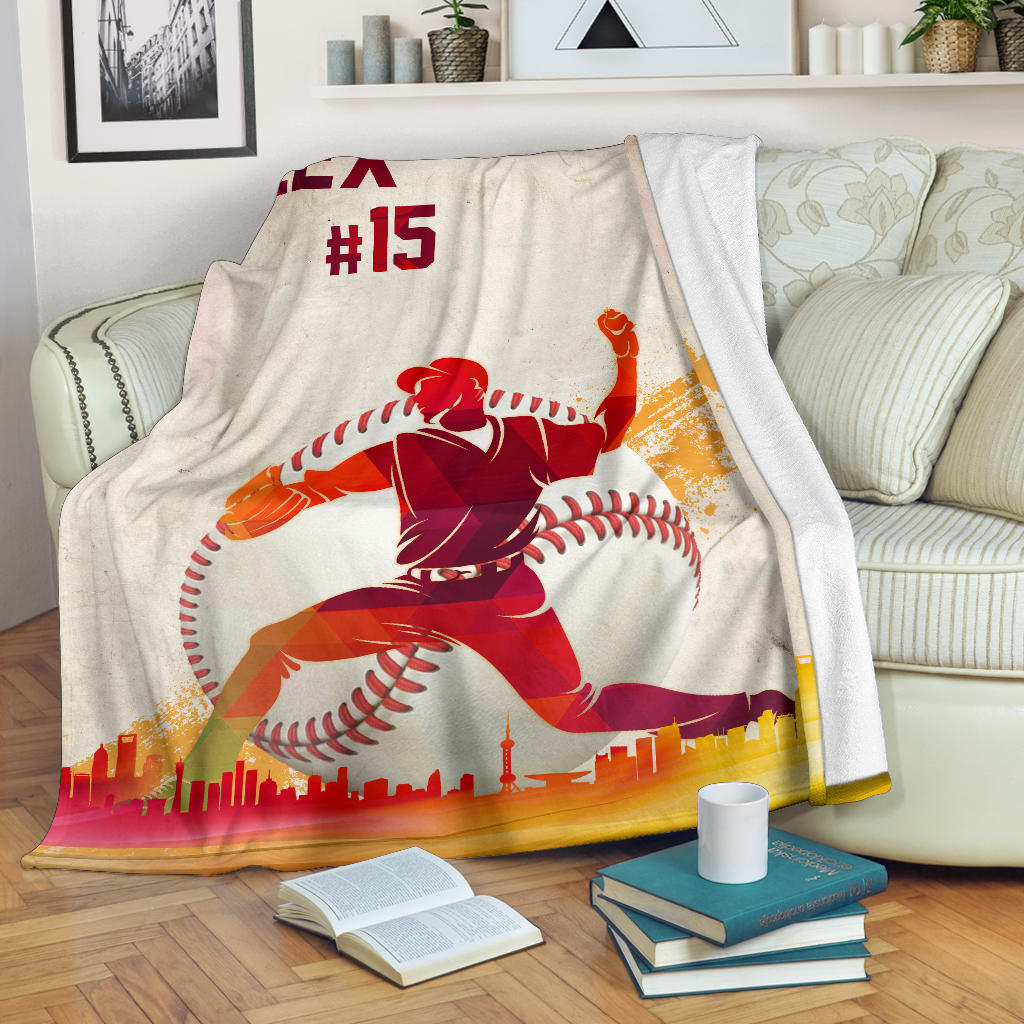 Ohaprints-Fleece-Sherpa-Blanket-Baseball-Gift-For-Son-Boy-Custom-Personalized-Name-Number-Soft-Throw-Blanket-1439-Fleece Blanket