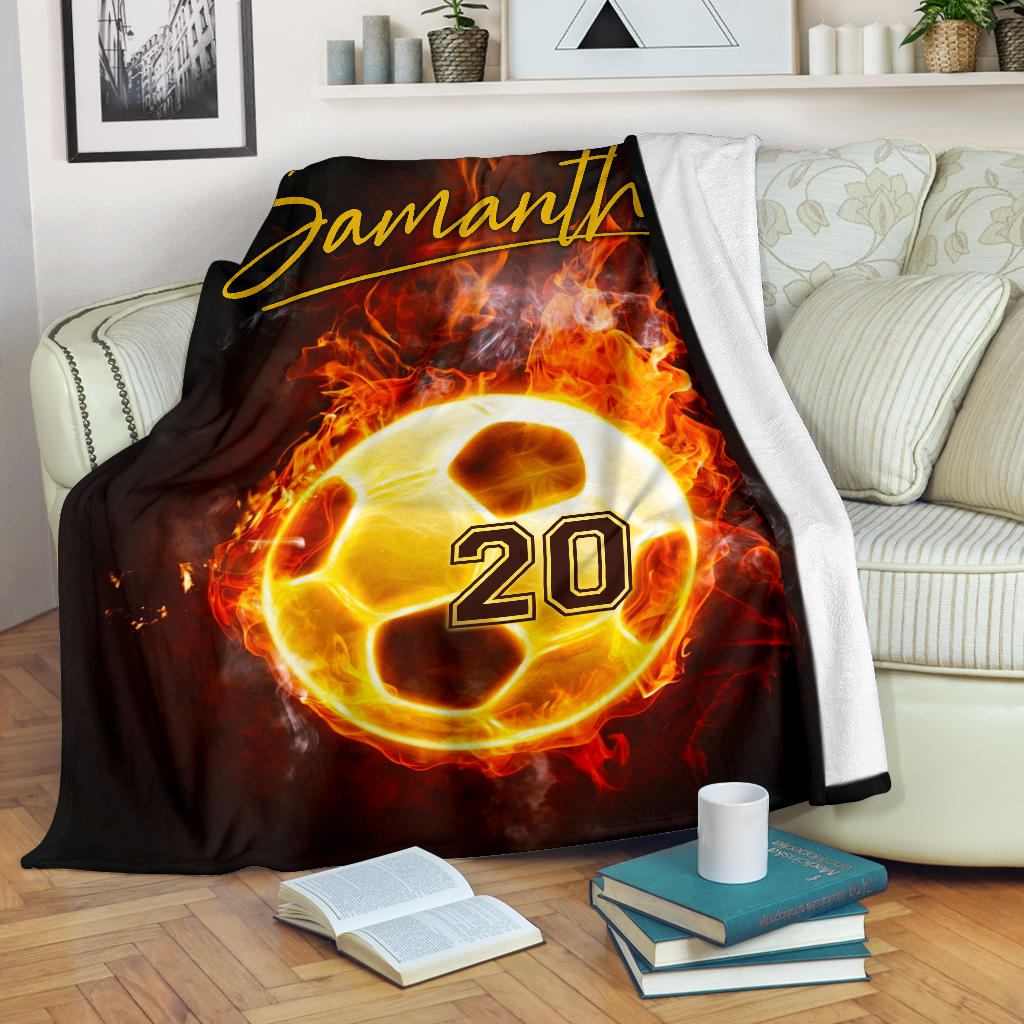 Ohaprints-Fleece-Sherpa-Blanket-Soccer-Black-Fireballs-Custom-Personalized-Name-Number-Soft-Throw-Blanket-1252-Sherpa Blanket