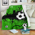 Ohaprints-Fleece-Sherpa-Blanket-Soccer-Green-With-Balls-Custom-Personalized-Name-Number-Soft-Throw-Blanket-1884-Sherpa Blanket