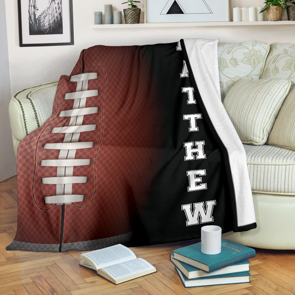 Ohaprints-Fleece-Sherpa-Blanket-American-Football-Gift-For-Son-Boy-Men-Custom-Personalized-Name-Soft-Throw-Blanket-1278-Sherpa Blanket