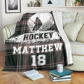 Ohaprints-Fleece-Sherpa-Blanket-Red-Hockey-Blanket-Check-Pattern-Teen-Hockey-Pleyer-Soft-Throw-Blanket-1688-Fleece Blanket