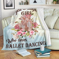Ohaprints-Fleece-Sherpa-Blanket-Just-A-Simple-Girl-Who-Loves-Ballet-Pink-Rose-Lover-Soft-Throw-Blanket-1577-Fleece Blanket