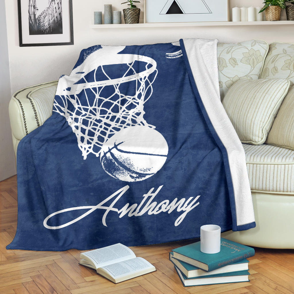 Ohaprints-Fleece-Sherpa-Blanket-Basketball-Gift-For-Son-Boy-Men-Custom-Personalized-Name-Number-Soft-Throw-Blanket-1604-Fleece Blanket