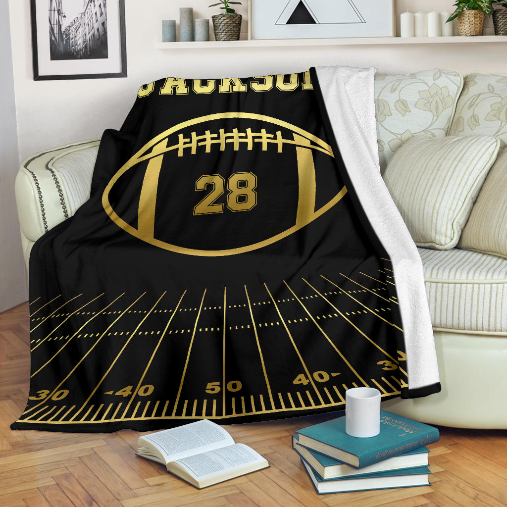 Ohaprints-Fleece-Sherpa-Blanket-American-Football-Gift-For-Son-Boy-Men-Custom-Personalized-Name-Number-Soft-Throw-Blanket-1356-Sherpa Blanket