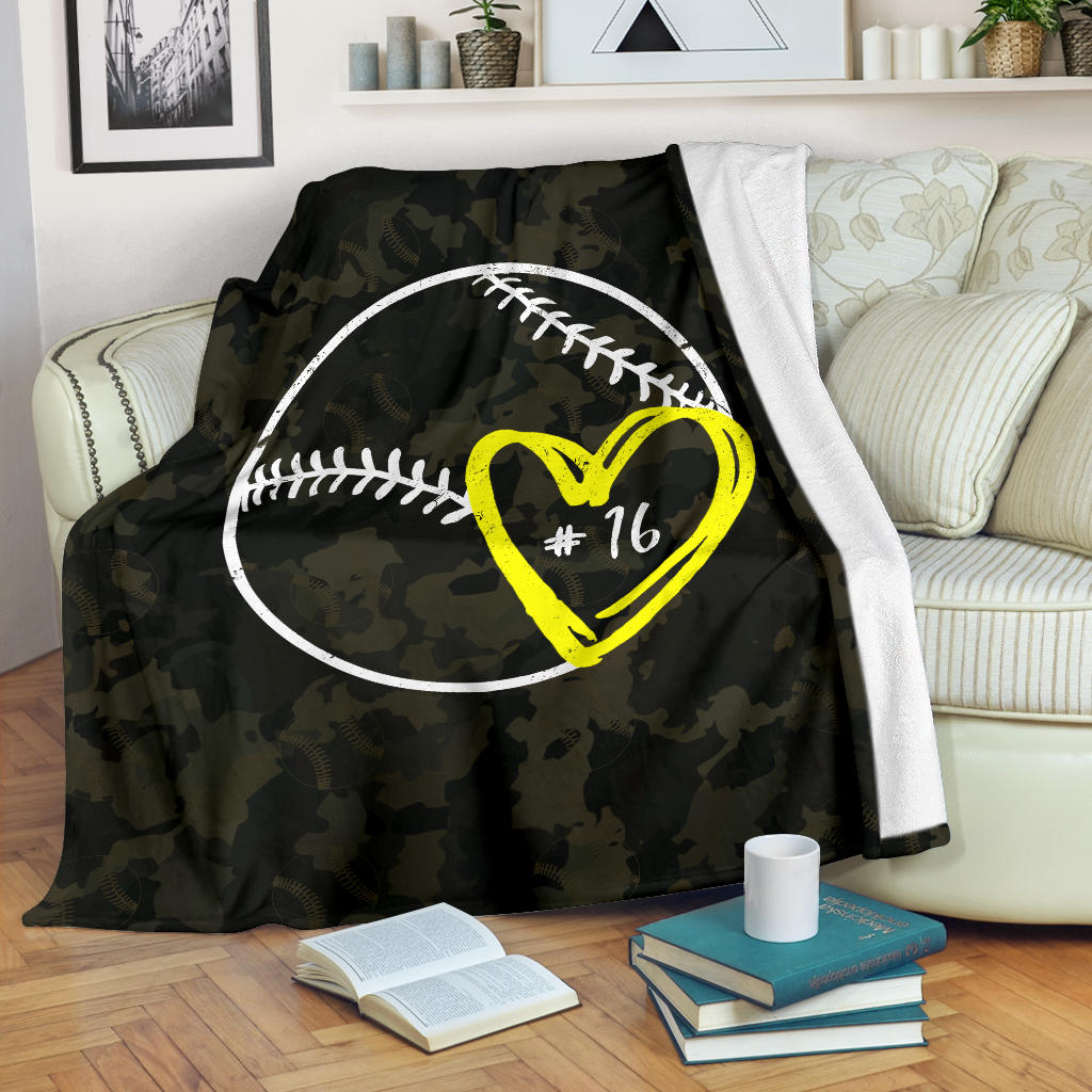 Ohaprints-Fleece-Sherpa-Blanket-Softball-Gift-For-Daughter-Girl-Custom-Personalized-Number-Soft-Throw-Blanket-1170-Fleece Blanket