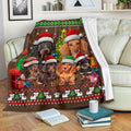 Ohaprints-Fleece-Sherpa-Blanket-Dachshund-Family-Lovely-Xmas-Gift-For-Dog-Lovers-Soft-Throw-Blanket-1780-Sherpa Blanket