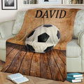 Ohaprints-Fleece-Sherpa-Blanket-Soccer-Ball-Wood-Floor-Custom-Personalized-Name-Soft-Throw-Blanket-1305-Fleece Blanket