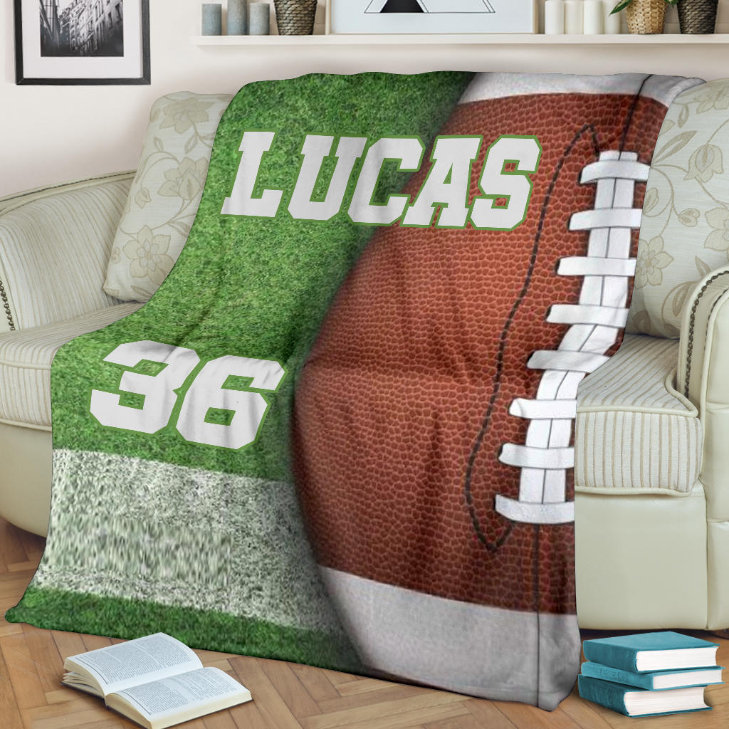 Ohaprints-Fleece-Sherpa-Blanket-American-Football-Gift-For-Son-Boy-Men-Custom-Personalized-Name-Number-Soft-Throw-Blanket-1243-Fleece Blanket