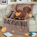 Ohaprints-Fleece-Sherpa-Blanket-Dachshund-I-Love-Pet-Gift-For-Dog-Lovers-Soft-Throw-Blanket-1807-Fleece Blanket