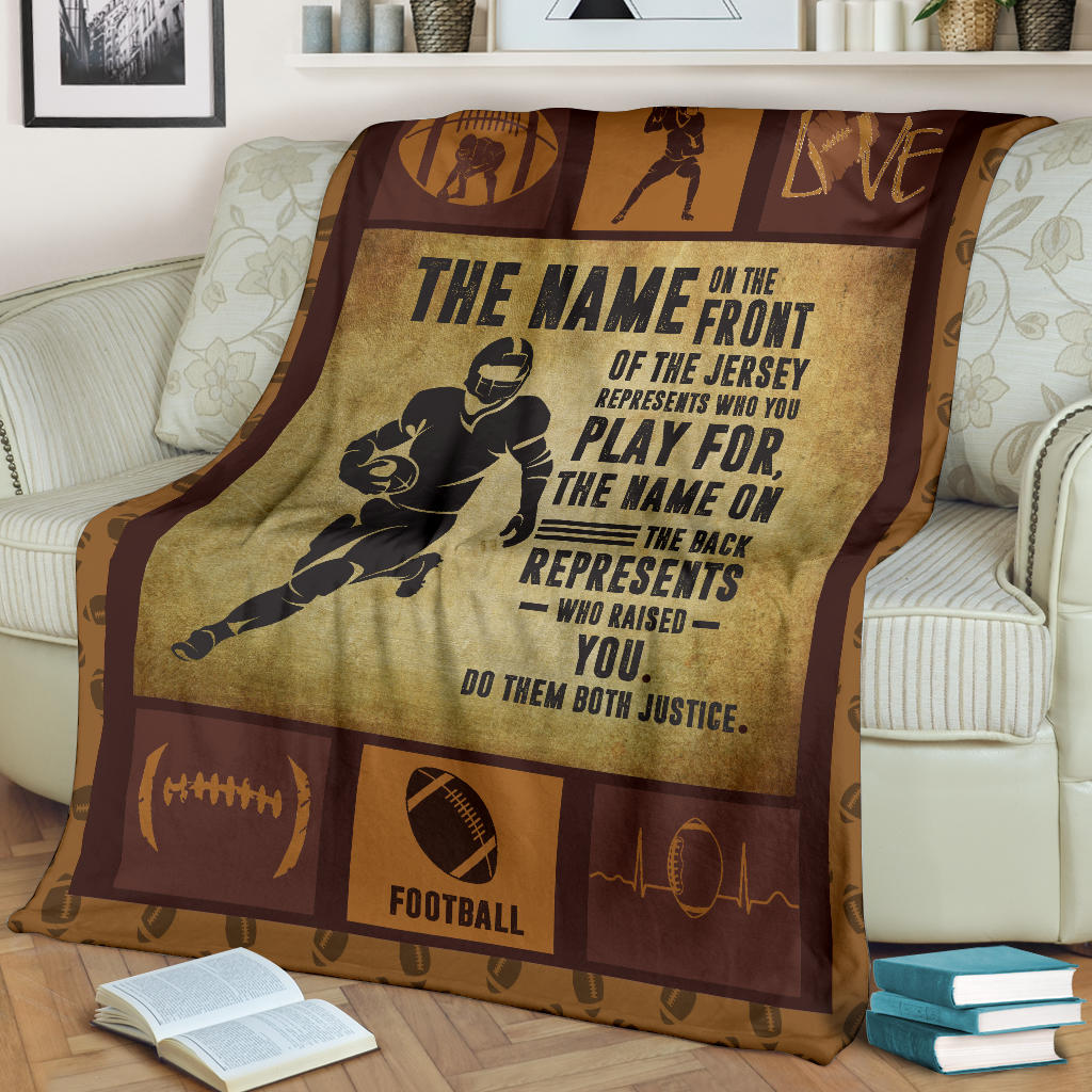 Ohaprints-Fleece-Sherpa-Blanket-American-Football-Gift-For-Son-Boy-Men-Soft-Throw-Blanket-1554-Fleece Blanket