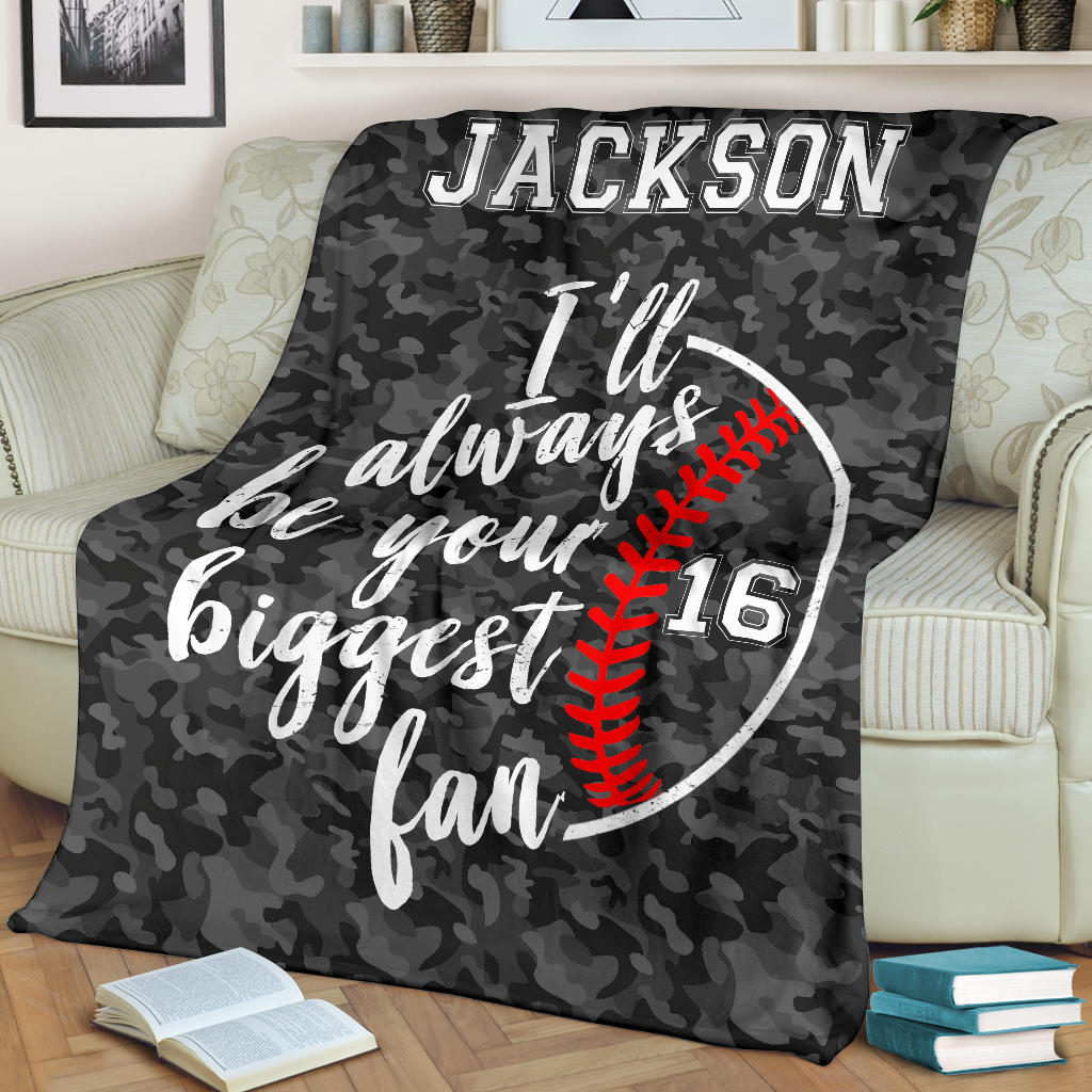 Ohaprints-Fleece-Sherpa-Blanket-Baseball-Gift-For-Son-Boy-Custom-Personalized-Name-Number-Soft-Throw-Blanket-1507-Fleece Blanket