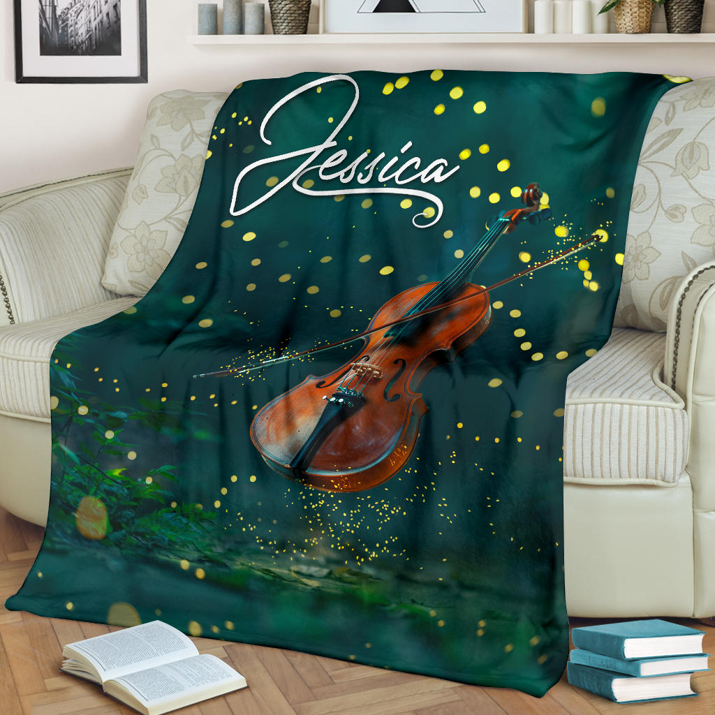 Ohaprints-Fleece-Sherpa-Blanket-Violin-Dream-Gift-For-Violin-Lovers-Custom-Personalized-Name-Soft-Throw-Blanket-1399-Fleece Blanket