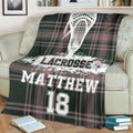 Ohaprints-Fleece-Sherpa-Blanket-Lacrosse-Checkered-Background-Perfect-Gift-Custom-Personalized-Name-Number-Soft-Throw-Blanket-1698-Fleece Blanket