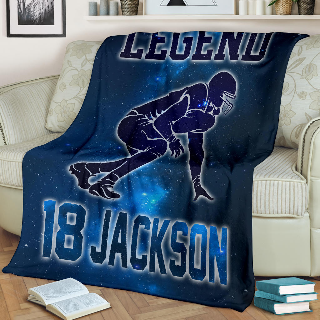 Ohaprints-Fleece-Sherpa-Blanket-American-Football-Gift-For-Son-Boy-Men-Custom-Personalized-Name-Number-Soft-Throw-Blanket-1386-Fleece Blanket