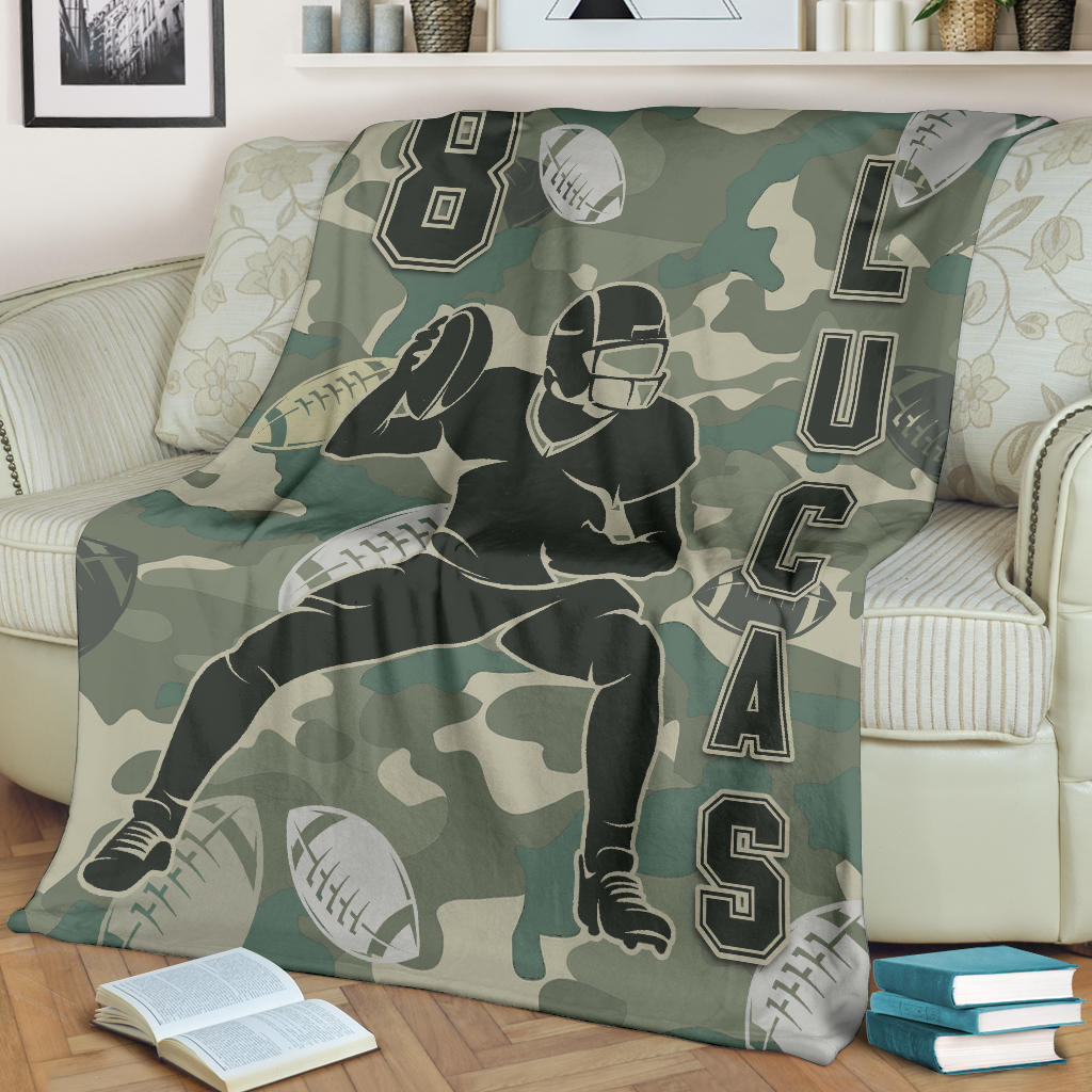 Ohaprints-Fleece-Sherpa-Blanket-American-Football-Gift-For-Son-Boy-Men-Custom-Personalized-Name-Number-Soft-Throw-Blanket-1310-Fleece Blanket