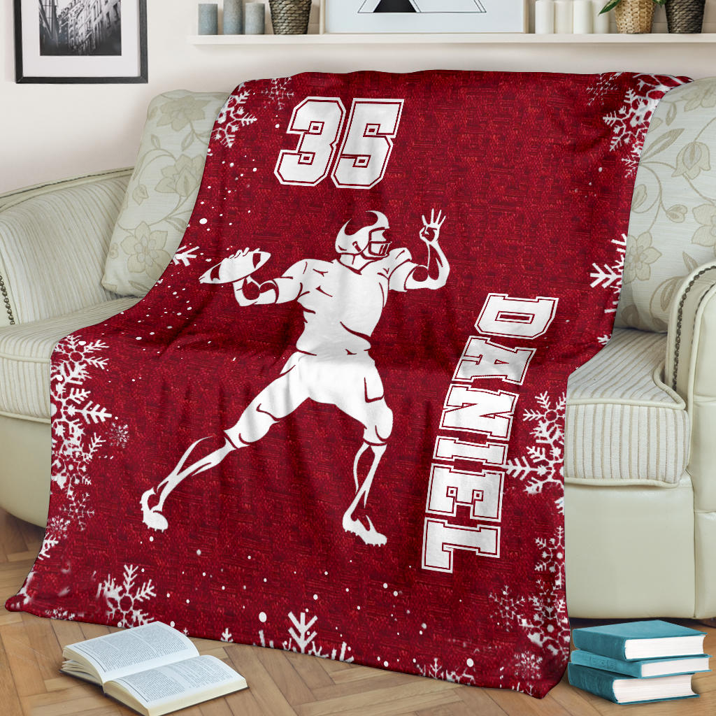 Ohaprints-Fleece-Sherpa-Blanket-American-Football-Gift-For-Son-Boy-Men-Custom-Personalized-Name-Number-Soft-Throw-Blanket-1366-Fleece Blanket