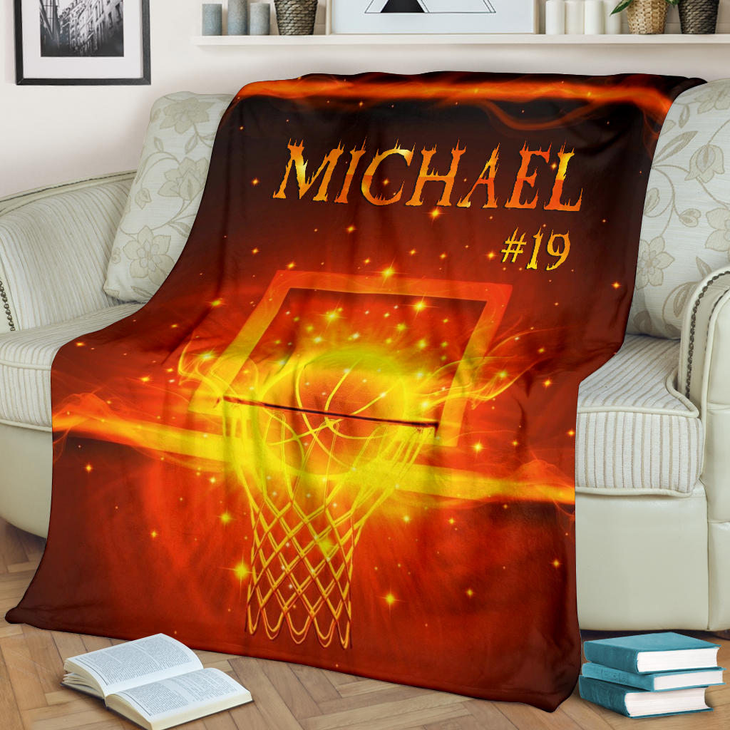 Ohaprints-Fleece-Sherpa-Blanket-Basketball-Gift-For-Son-Boy-Men-Custom-Personalized-Name-Number-Soft-Throw-Blanket-1667-Fleece Blanket